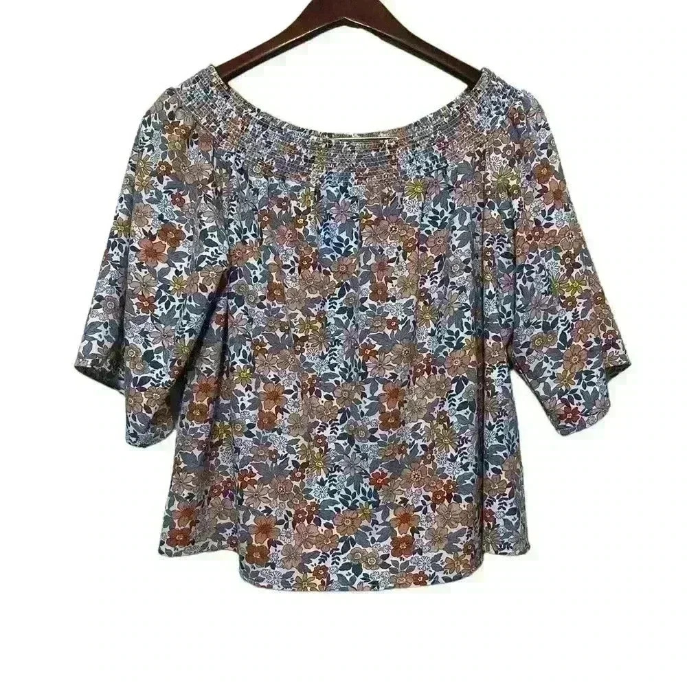 Michelle McDowell Women's Tyler Top Size Small Floral Print With Scoop Neck - Picture 2 of 3